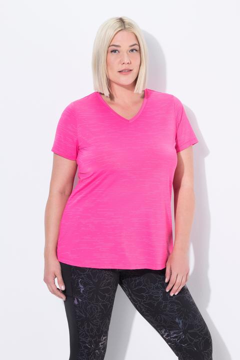Produktbild Ulla Popken Funktionsshirt, Mesheinsätze, V-Ausschnitt, Halbarm (58)