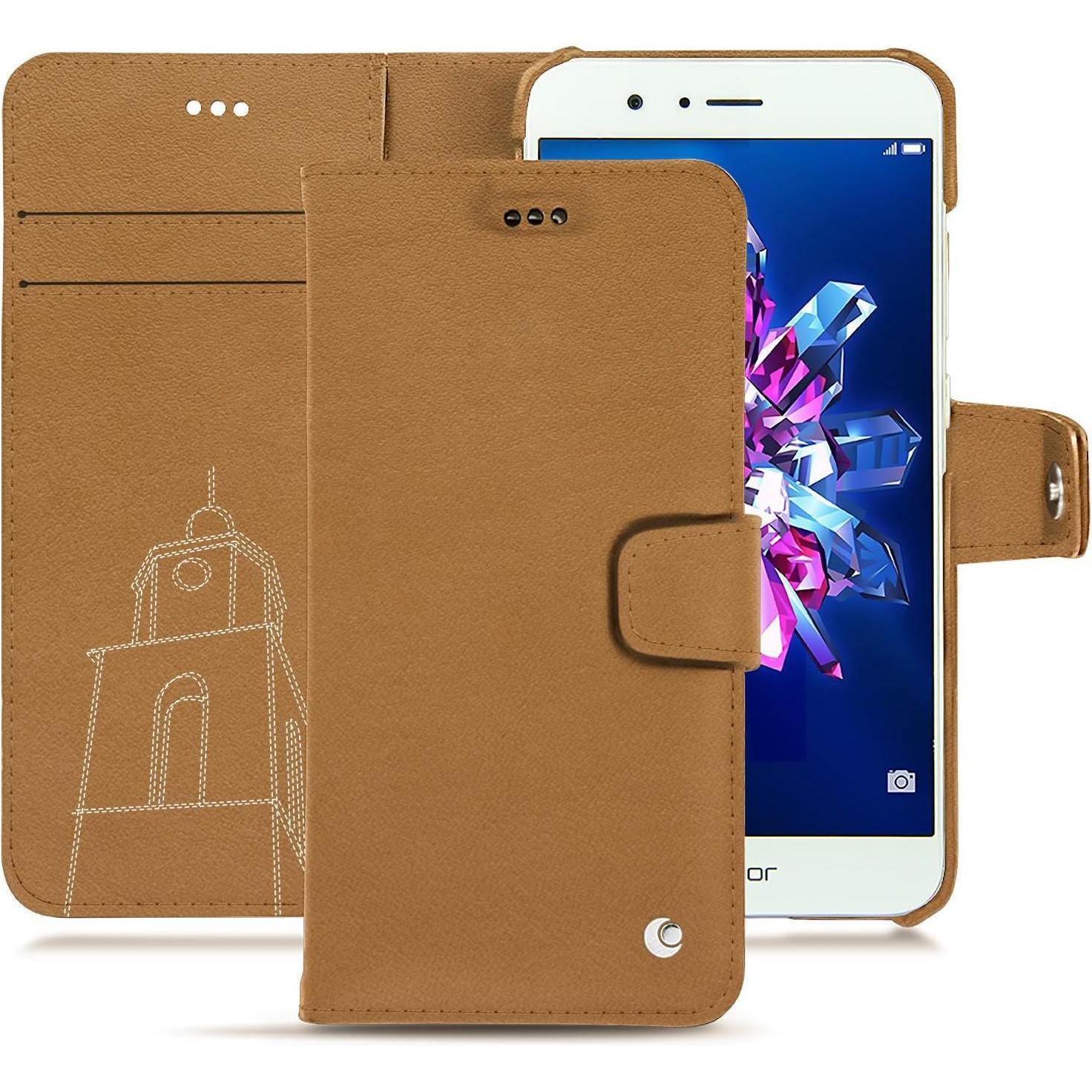 Noreve Lederschutzhülle Wallet (Honor 8 Pro), Smartphone Hülle, Braun