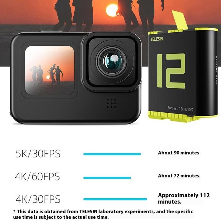 Produktbild Telesin GP-BTR-901-B (GoPro Hero 11, GoPro Hero 9, GoPro Hero 12, GoPro Hero 10)