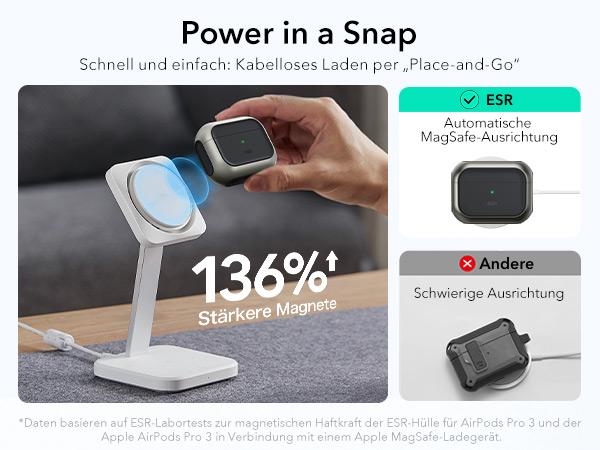 Actual product image ESR Orbit Hybrid HaloLock Apple AirPods Pro 3 (Charging case cover)