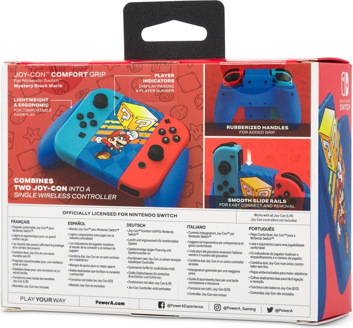 Produktbild PowerA Joy-Con Comfort Grip - Mystery Block Mario (Switch)