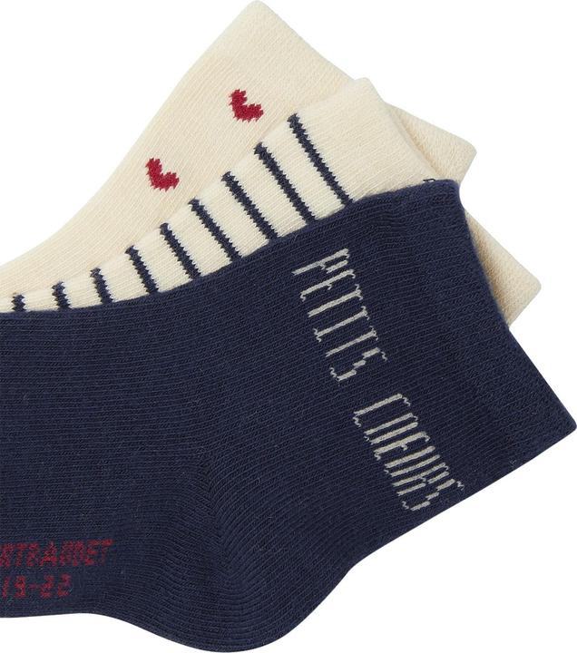 Immagine prodotto Vertbaudet Confezione da 3 calzini da bambina con cuoricini (confezione da 3, 18)