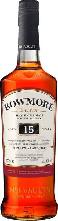 Image du produit Bowmore 15 ans (Single Malt, Scotch Whisky, 1 x 70 cl)