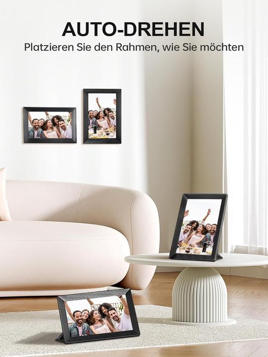 Actual product image Moman Digital Photo Frame with Wi-Fi, Touchscreen, 32GB Memory, Auto-Rotation, App Sharing, Ideal Gift (10.10", 1280 x 800 pixels)
