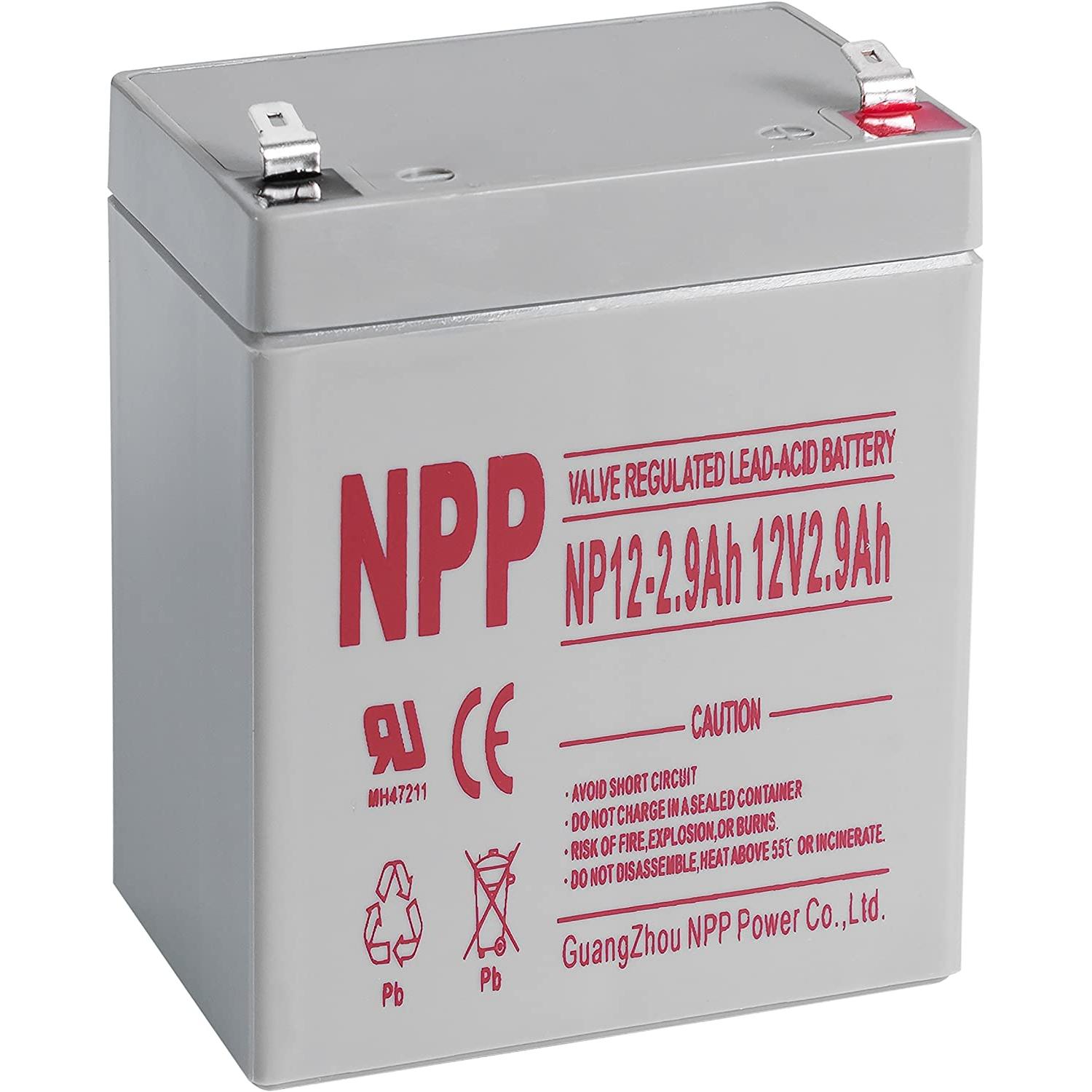 NoName Accumulatori 12V 2.9Ah T1(F1) Pb AGM NPP, Accessori per UPS