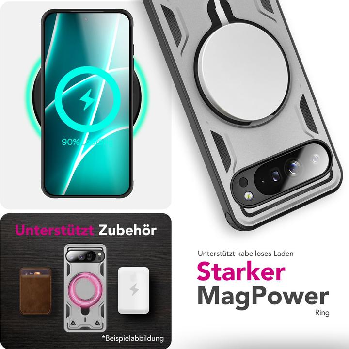 Image du produit Nalia Cover "Stormguard" - MagSafe Panzer Schutz Hülle mit 360° Ring - Military Outdoor Case (Google Pixel 10 Pro XL)