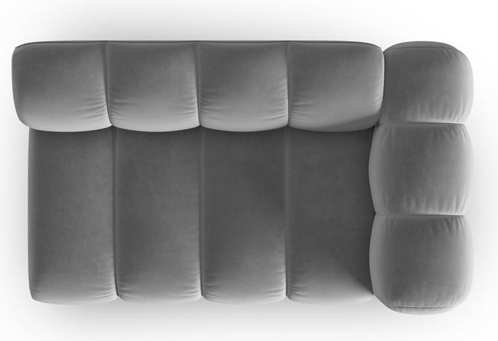 Actual product image Micadoni Velvet Right Modular Sofa, "Lupine", 2 Seats, 145x95x70Made in Europe (2 person sofa)