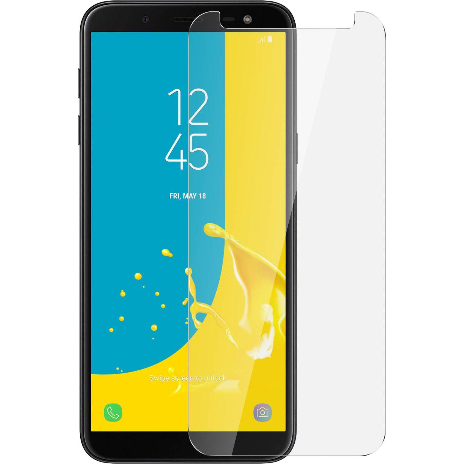 Avizar Kristallklare Folie, Glas-Displayschutz (1 Stück, Samsung Galaxy J6), Smartphone Schutzfolie, Transparent