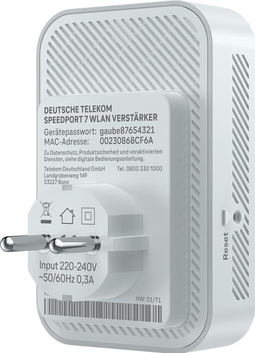 Image du produit Telekom Speedport 7 WLAN Verstärker (5764 Mbit/s, 1032 Mbit/s)