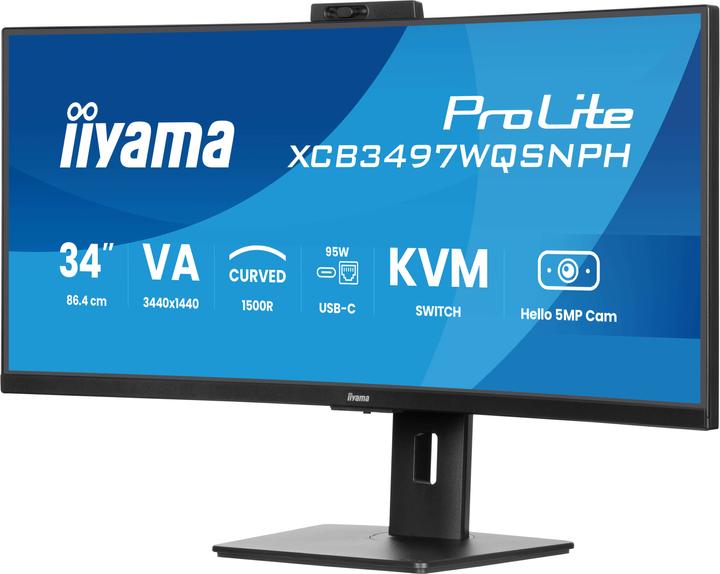 Produktbild iiyama 86,4cm (34") XCB3497WQSNPH-B1 21:9 2xHDMI+DP+USB (3440 x 1440 Pixel, 34")