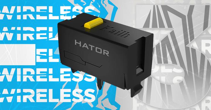 Actual product image Hator Pulsar 3 Wireless, white - Optical Yellow 100M Switches PixArt PMW 3311 (HTM631) (Cable)