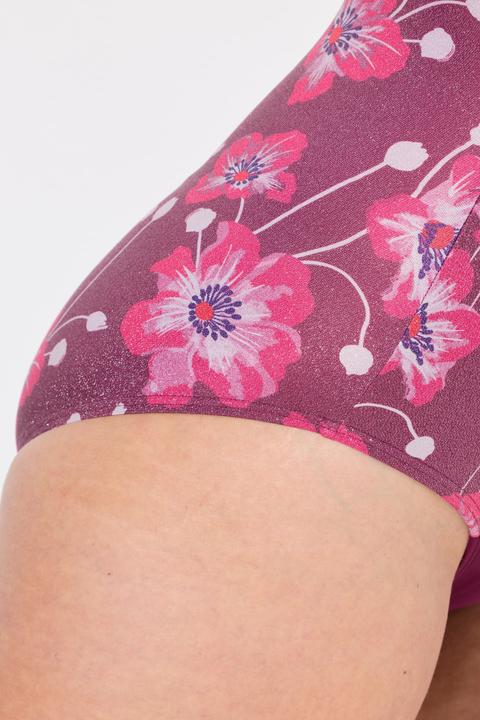 Image du produit Ulla Popken Maillot de bain à bonnets souples, décolleté esprit cache-coeur, imprimé floral, matière recyclée (48)