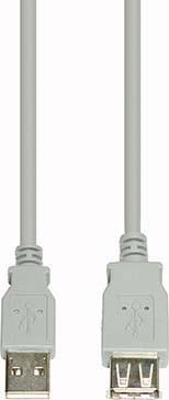 Actual product image E+P CC 518 3m USB A USB A Male Female Grey USB Cable (3 m, USB 2.0)