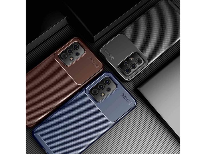 Actual product image Screenguard Samsung Galaxy A52 Cover Carbon Design TPU Case (Samsung Galaxy A52)