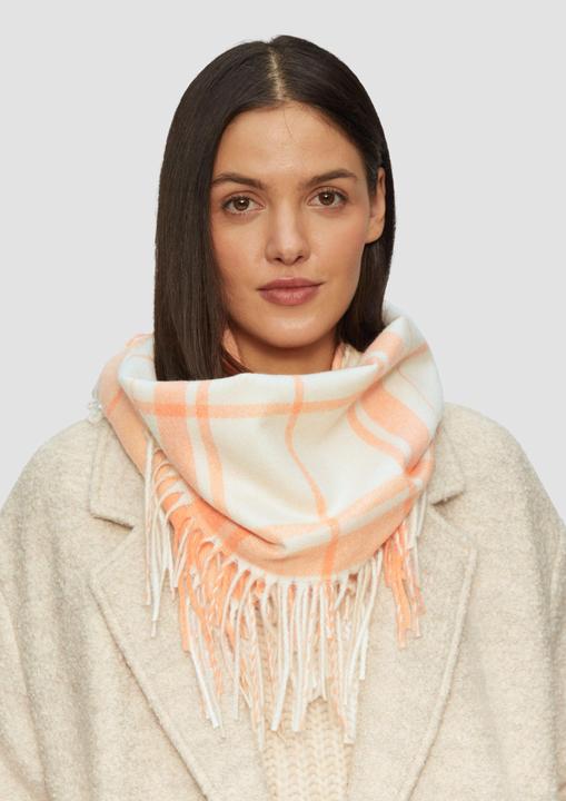 Image du produit s.Oliver Snood Karierter Loop-Schal mit Fransen
