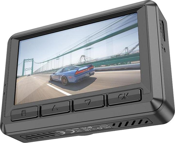 Produktbild Hoco Kopfhörer mit Mikrofon Autokamera mit Bildschirm 2,45" + Rückfahrkamera 1080P/30fps DV3 schwarz (Eingebautes Display, Eingebautes Mikrofon, Full HD)