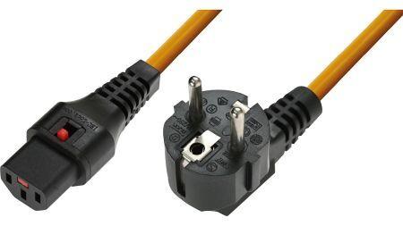 Image du produit Iec Lock AC CORD CEE7/7 TO IEC C13 ORANGE - 2M (2 m)