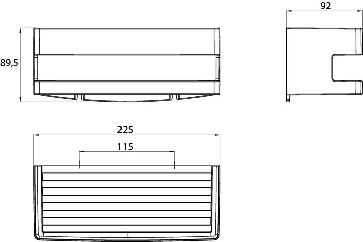 Actual product image Emco System 2 wall basket 225x89,5x92mm chrome