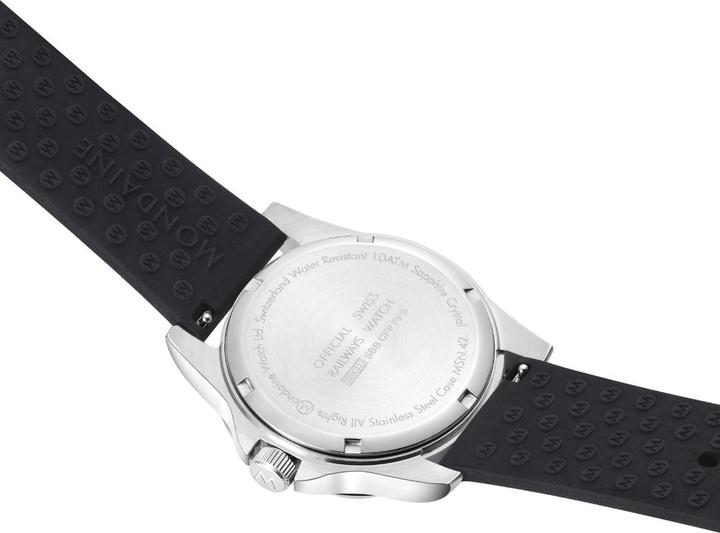 Immagine prodotto Mondaine MSN.4211B.RB Numeri (Fatto in Svizzera, Orologio da polso analogico, 42 mm)