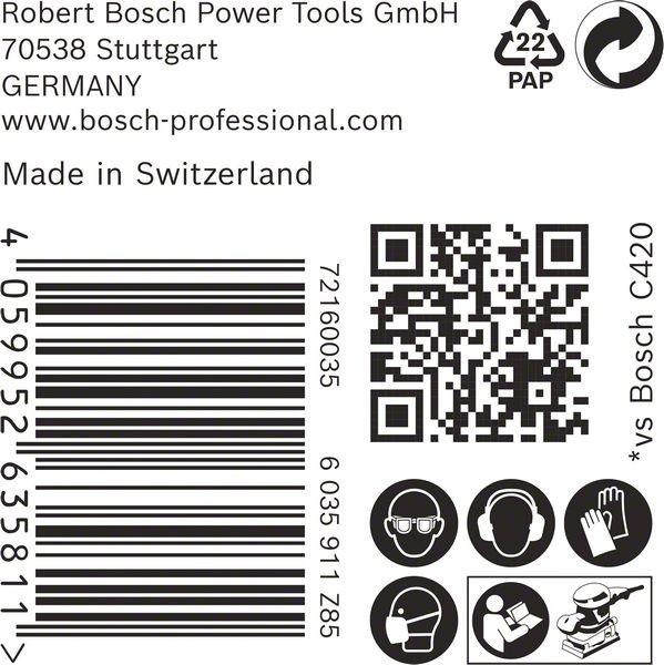 Produktbild Bosch Professional Zubehör EXPERT M480 Schleifnetz, 80 x 133 mm, G 80, 50 Stück (80 Gew)