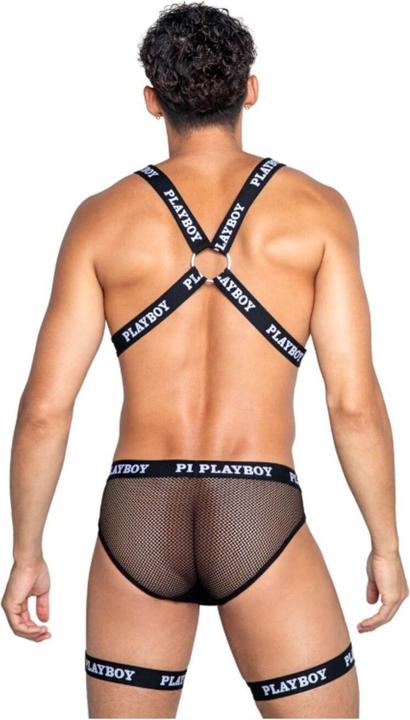 Produktbild Playboy Lingerie Herren HosenträgerSet Dark Room Schwarz (XL)