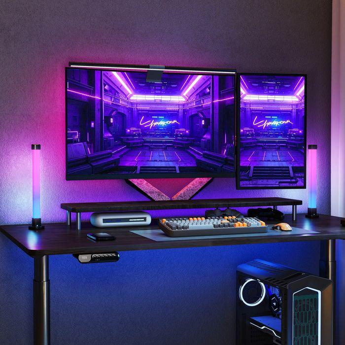 Produktbild Swisshandel24 2er-Set LED-Lampe, Tischlampe mit App- und Fernsteuerung, Farb-Modi, Weiss