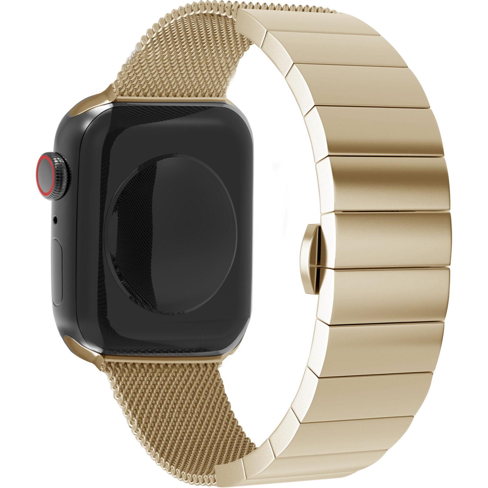 Thumbnail - Strap-it Stahlarmband (Edelstahl, Apple Watch), Uhrenarmband, Gold