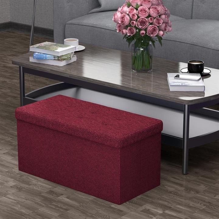 Actual product image Intirilife Bench 76x38x38 cm in CHERRY RED (76 cm)