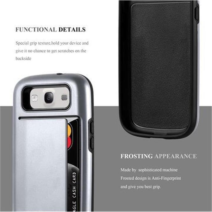 Image du produit Cadorabo Étui de protection hybride avec compartiment pour carte (Samsung Galaxy S3 Neo, Samsung Galaxy S3)