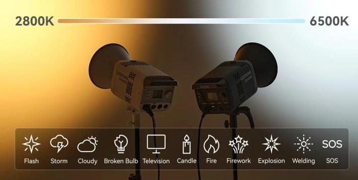 Actual product image Godox LE200Bi black - Litemons LED Light Bi-Color (Video light)