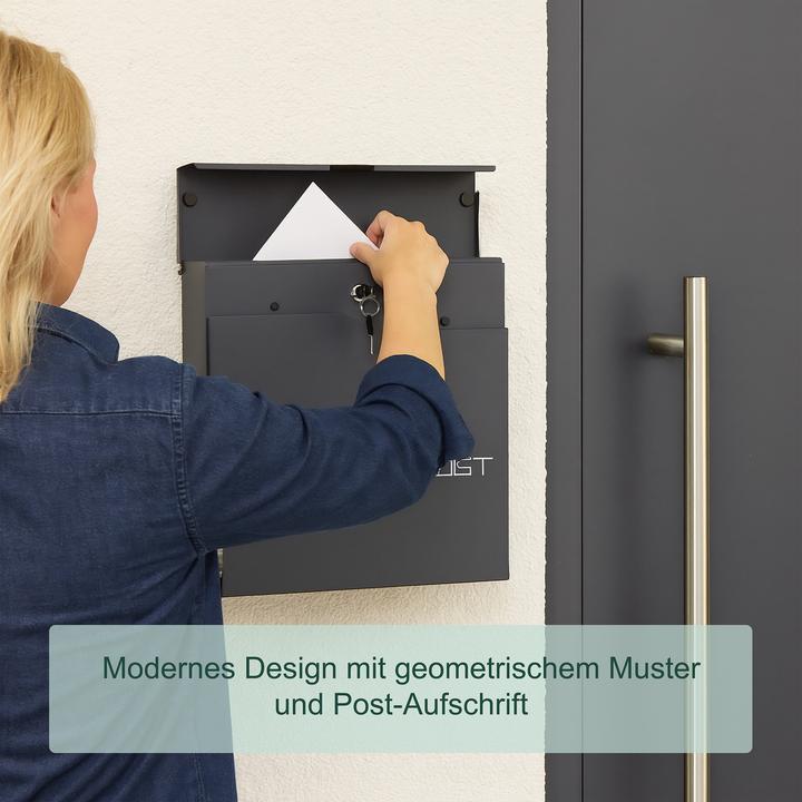 Productafbeelding Relaxdays Briefkasten mit Zeitungsfach