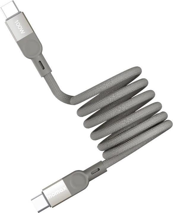 Image du produit Momax Câble de charge Mag Link type-C vers type-C - Titanium (2 m, 100 W)