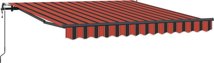 vidaXL automatische einziehbare Markise Orange und Braun 350x250 cm
