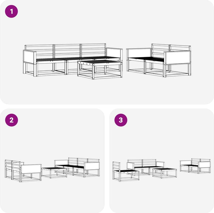Produktbild vidaXL Outdoor-Sofagarnitur