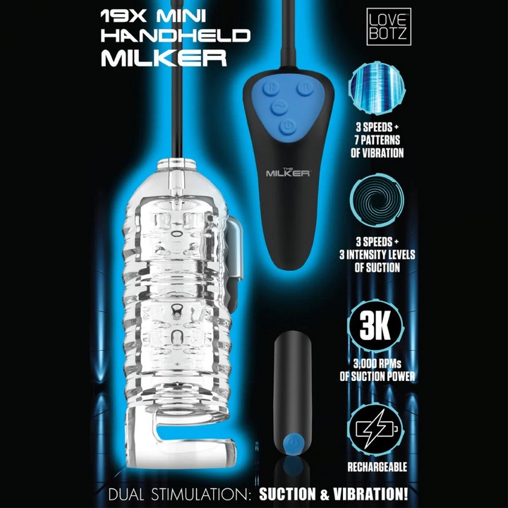 Actual product image XR Brands Mini Handheld Milker