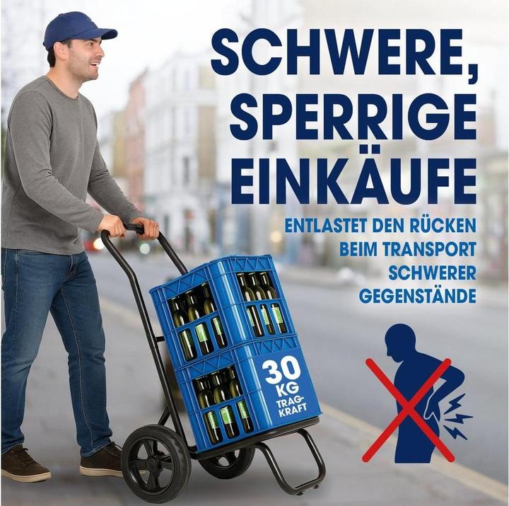 Produktbild Easymaxx Einkaufstrolley 52 l, Schwarz / Grau