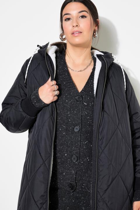Produktbild Studio Untold Steppmantel, Loose Shape, Kapuze, 2-Wege-Zipper, Langarm, Teddyfutter (46, 48)