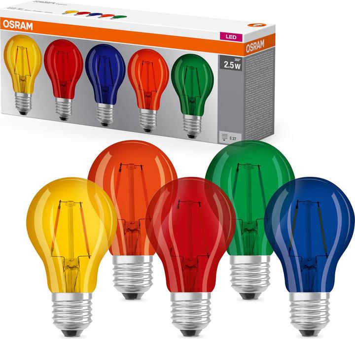 Produktbild Osram Led Star Décor Classic A (E27, 2 W, 235 lm, 5 x, G)
