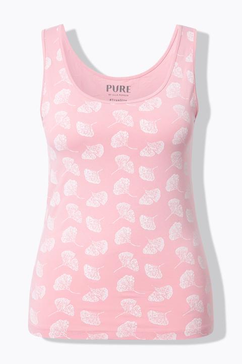 Actual product image Ulla Popken 2 Pack Eco Cotton Ginkgo Print Tanks (56)