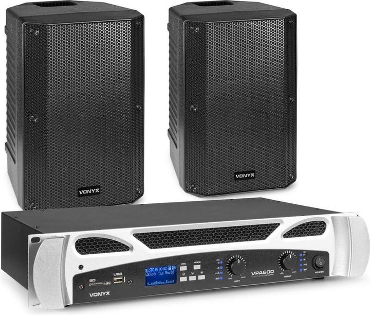 Vonyx VSA10P Complete passive sound system with amplifier