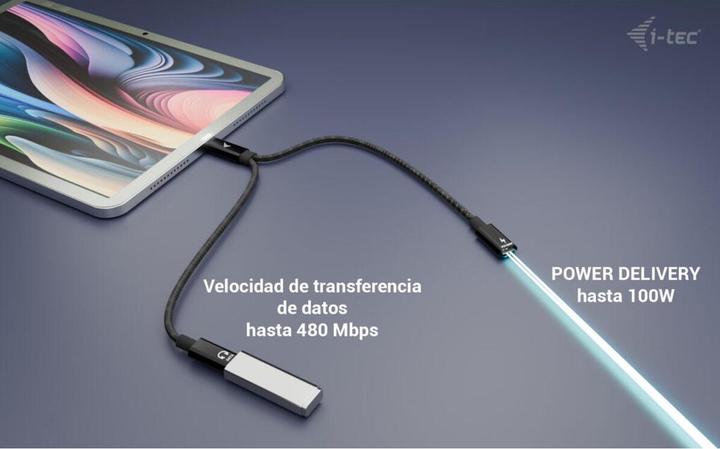 Produktbild i-tec 2in1 (0.30 m, USB 2.0, 100 W)