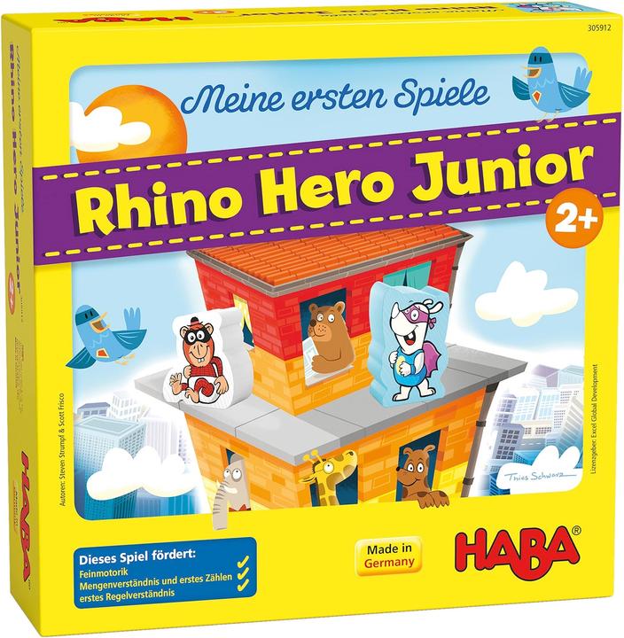 Actual product image Haba Rhino Hero Junior (German, Spanish, French, Dutch, Italian, English)