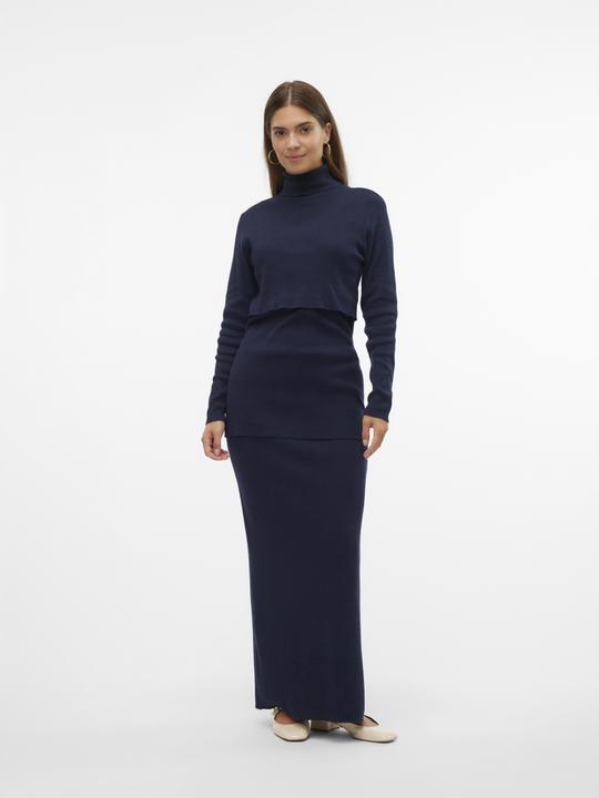 Produktbild Mamalicious Rollkragen Gerippte Ärmelbündchen Pullover Gestricktes Oberteil (L)