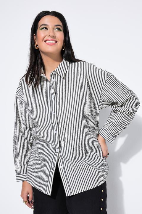 Immagine prodotto Studio Untold Camicia dal taglio oversize in seersucker con righe (58)