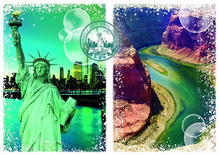 Produktbild Grafika Puzzle Rund um die Welt: die Vereinigten Staaten von Amerika 1000 Teile (1000 Teile)