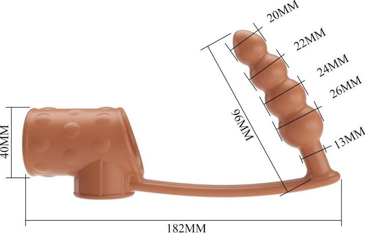 Productafbeelding Pretty Love - Penishülle mit Analplug Natur