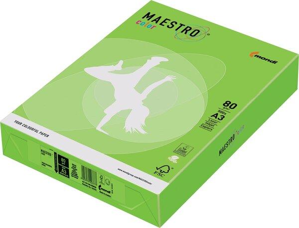 Actual product image Maestro Color Copy paper A3 80g 500 sheets medium green (80 g/m², 500 x, A3)