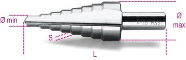 Produktbild BETA Tools 425SP3 425SP3 milling cutter conical in plastic cassette 3piece (30 mm)