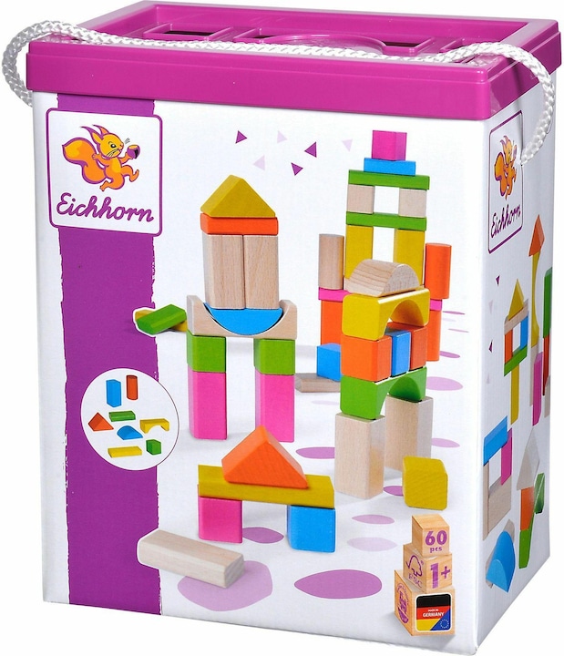 Actual product image Eichhorn Nature and colorful wooden blocks