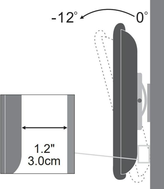 Actual product image Techly Bracket - for flat screen - Black - Screen size: 33-76.2 cm (13"-30") (Wall, 30", 15 kg)